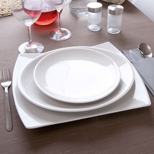 Petite assiette porcelaine blanche - D 17 cm - Siviglia