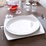 Lot de 6 assiette ovale porcelaine blanche - D 28 cm - Siviglia