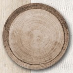 Lot de 6 assiettes à pizza décor Effet Bois -D 31 cm