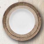 Assiette à pâtes décor Effet Bois - D 26 cm - Napoli