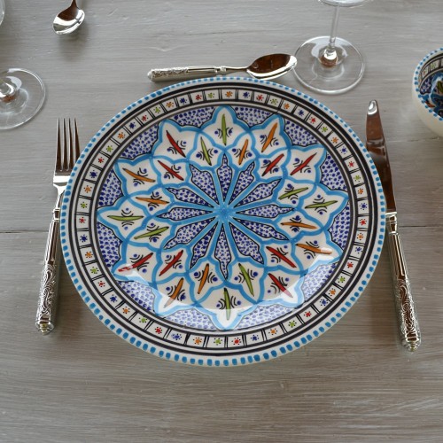 Assiette plate Bakir turquoise - D 24 cm