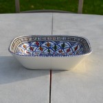 Plat carré Bakir bleu - L 15 cm