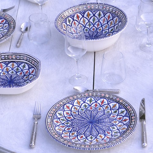 Assiette plate Bakir bleu - D 24 cm