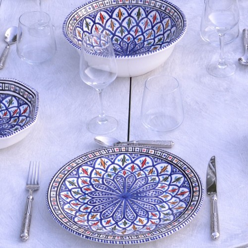 Assiette plate Bakir bleu - D 28 cm