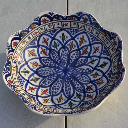 Jatte fleur Bakir bleu D 24 cm