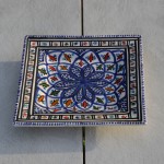 Assiette carrée Bakir bleu - L 19 cm