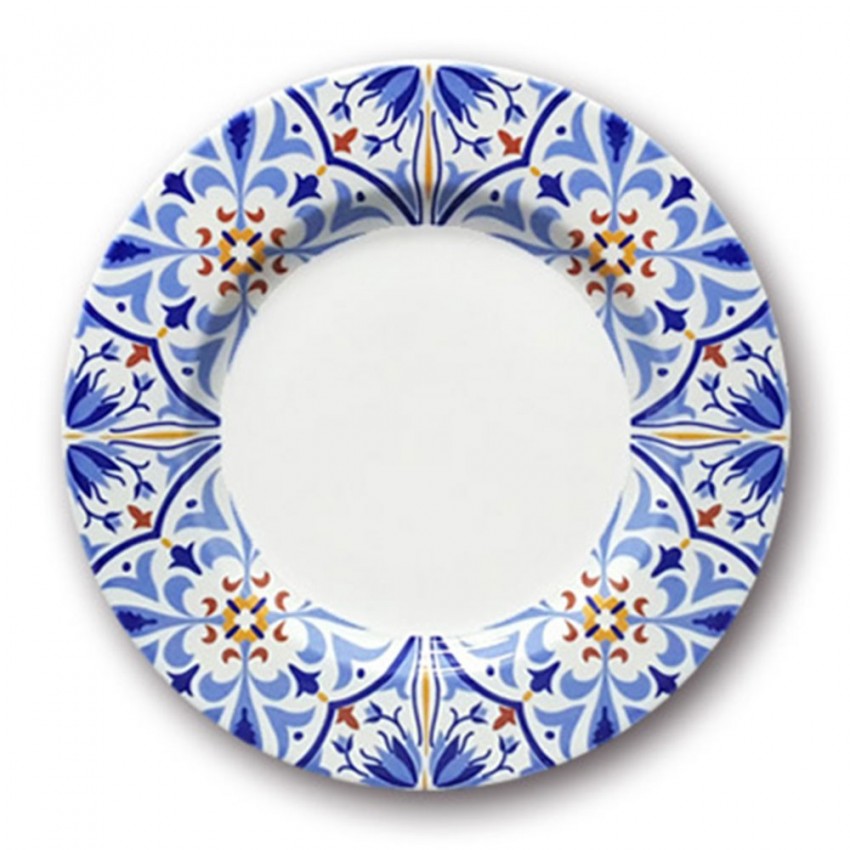 Lot de 6 assiettes plates Amalfi - D 26 cm