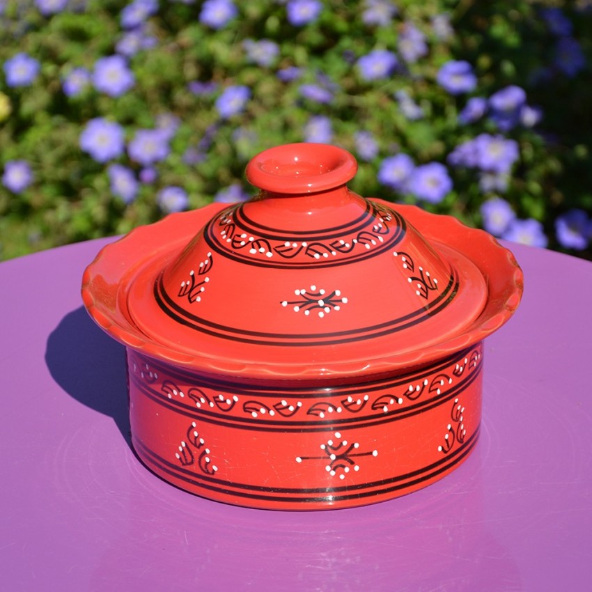 Cocotte Querouana Tatoué rouge - D 25 cm