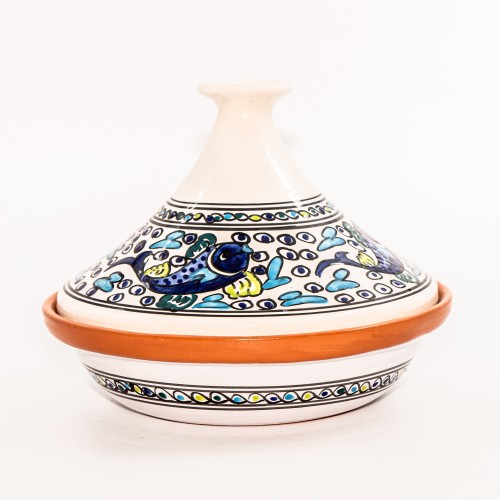 Tajine Poisson Bleu - D 31 cm 