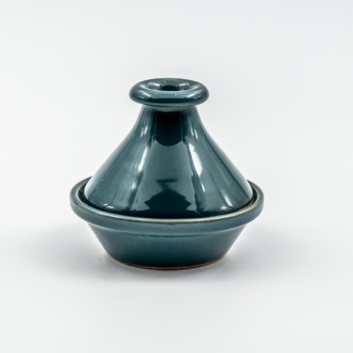 Mini tajine Uni Bleu pétrole - D 9 cm