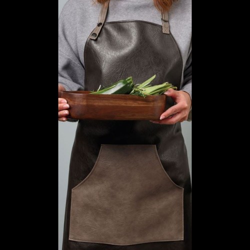 Tablier de cuisine en cuir Marron