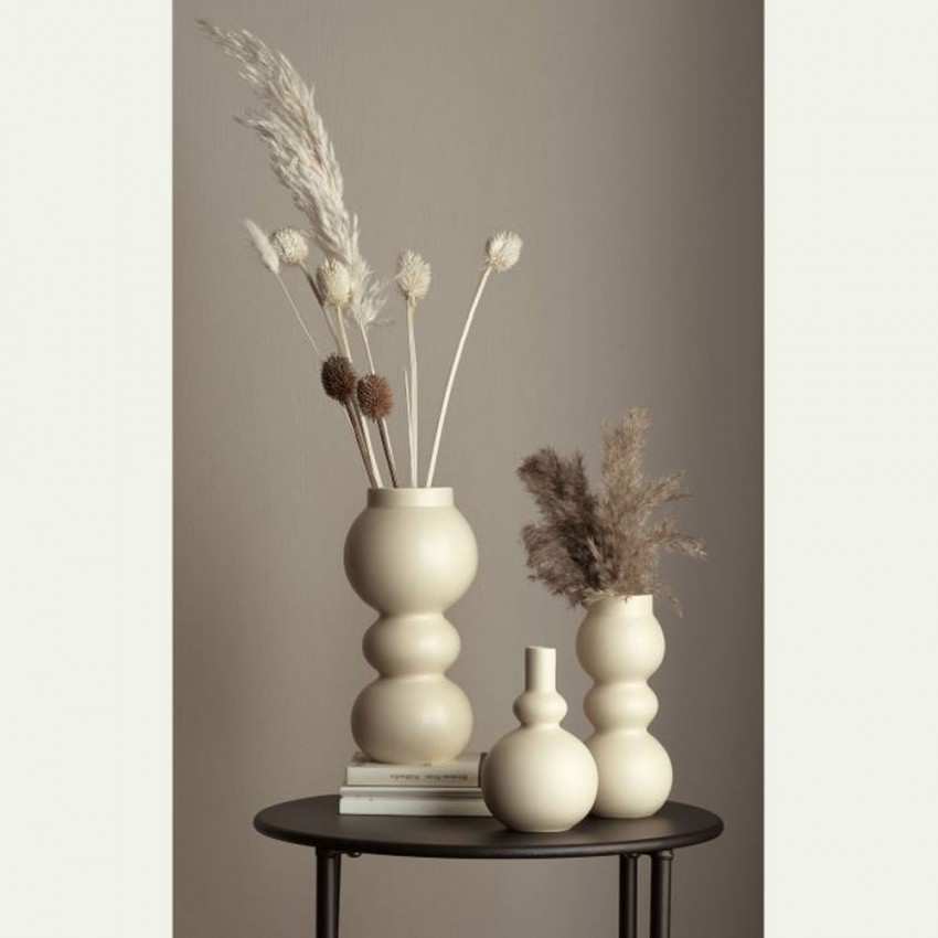 Vase Como Crème 3 Boules- H 19 cm