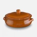 Plat de cuisson bombé avec couvercle Classic en pâte à feu - D 20 cm