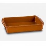 Plat de cuisson rectangulaire terre cuite - 35*23 cm