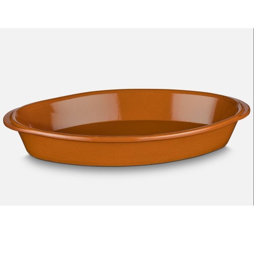 Plat de cuisson ovale terre cuite - 43.5*24.5 cm