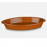 Plat de cuisson ovale terre cuite - 39*22 cm