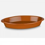 Plat de cuisson ovale terre cuite - 34*19 cm