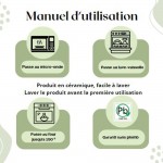 Cendrier anti fumée Tatoué vert anis - Mini modèle