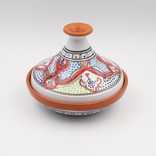 Tajine individuel évasé Marocain Rouge - D 22 cm