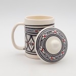 Tasse avec couvercle en céramique 25 cL Bakir Gris