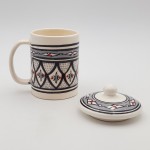 Tasse avec couvercle en céramique 25 cL Bakir Gris