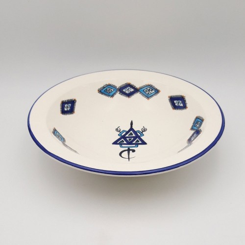 Plat Tebsi Sahel bleu - D 33 cm