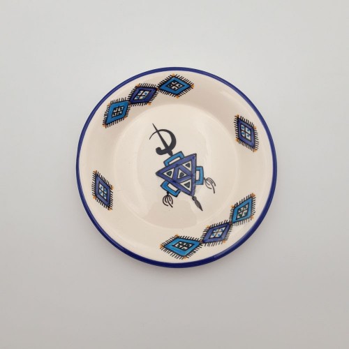 Assiette à entrée ou dessert Sahel bleu - D 20 cm