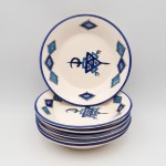 Lot de 6 assiettes creuses Sahel Bleu - D 24 cm