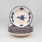 Lot de 6 assiettes creuses Sahel Bleu - D 24 cm