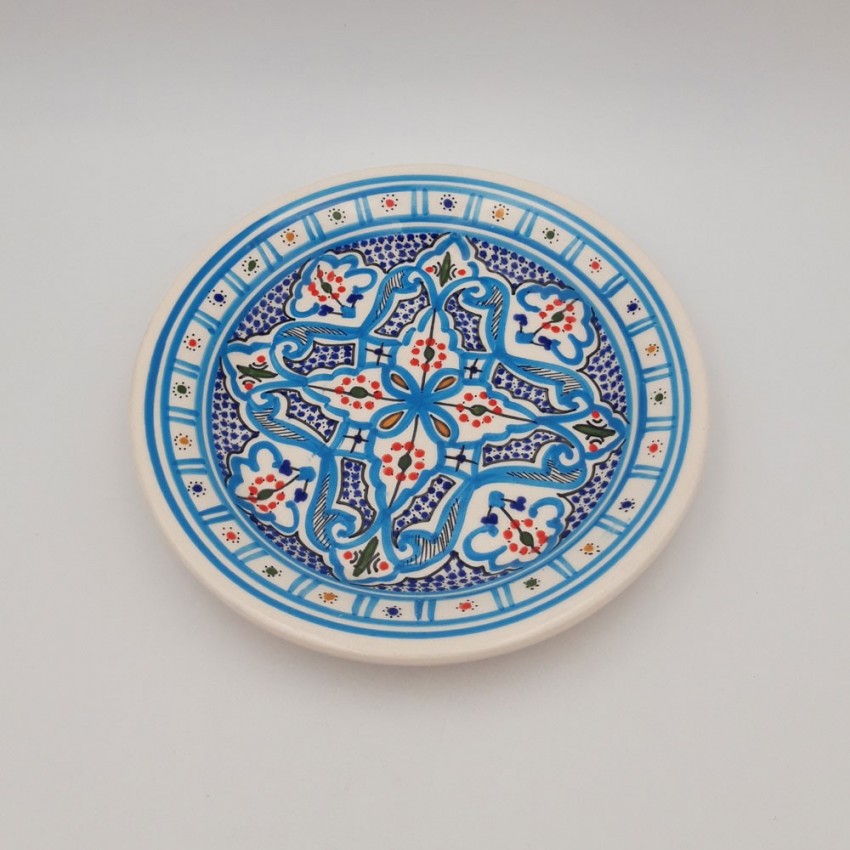 Assiette Creuse Artisanale Marocaine Noire - Diamètre 20 Cm, Profondeur 6 Cm - Lave-vaisselle Et Micro-ondes - 6