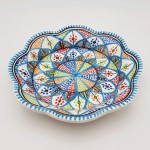 Assiette creuse fleur Bakir royal - D 23 cm