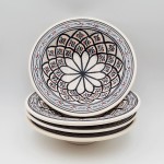 Lot de 4 assiettes creuses Tebsi Bakir gris - D 23 cm