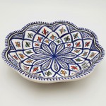 Assiette creuse fleur Bakir bleu - D 23 cm