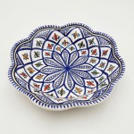 Assiette creuse fleur Bakir bleu - D 23 cm