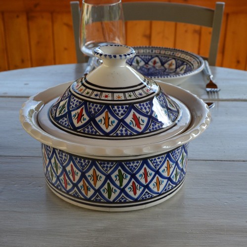 Cocotte Querouana Bakir bleu - D 25 cm