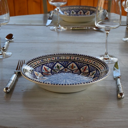 Assiette creuse Bakir bleu - D 24 cm