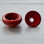 Cendrier Grand modèle anti fumée Tatoué rouge - D 20 cm