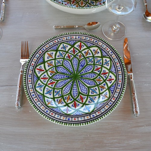 Assiette plate Bakir vert - D 24 cm