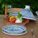 Service tajine assiettes creuses Bakir turquoise - 6 pers 