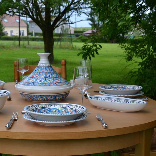 Service tajine assiettes creuses Bakir Royal - 8 pers