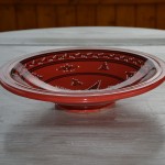 Plat Tebsi Tatoué rouge - D 33 cm