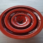 Plat Tebsi Tatoué rouge - D 33 cm