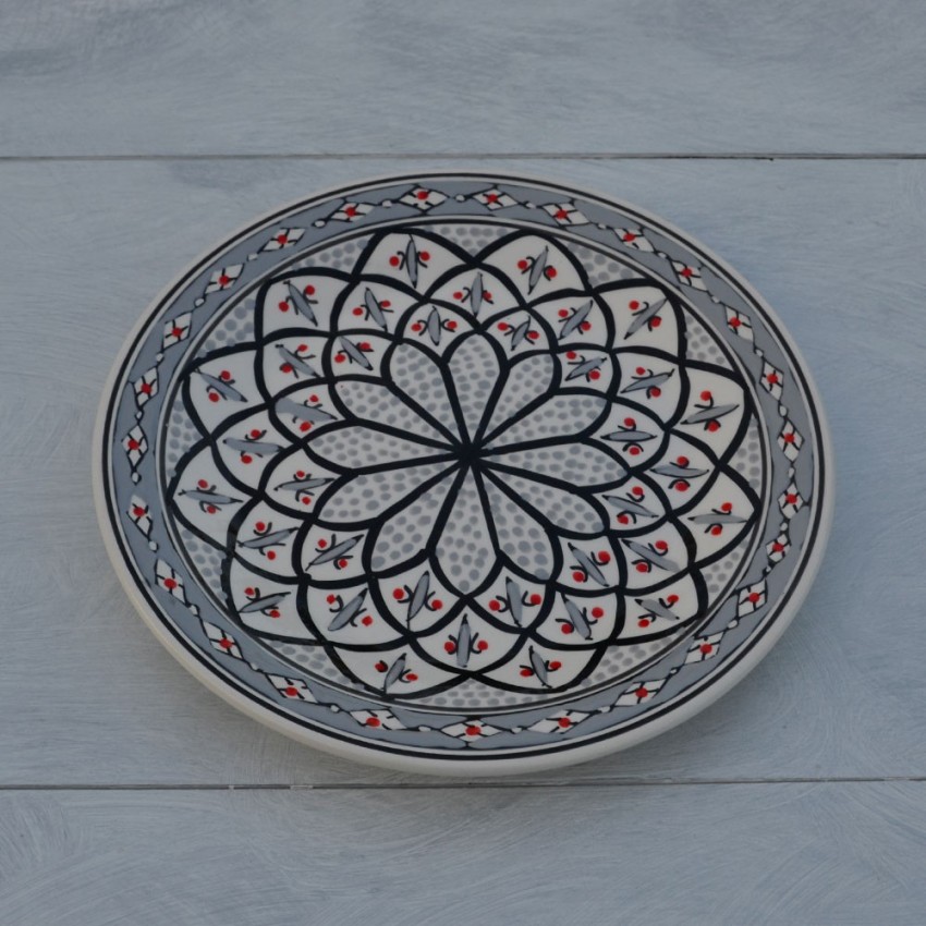 Assiette plate Bakir gris - D 28 cm