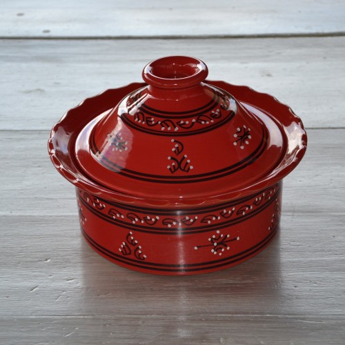 Cocotte Querouana Tatoué rouge - D 25 cm