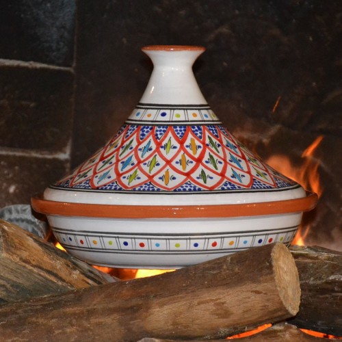 Tajine Bakir rouge - Diam 31 cm traditionnel