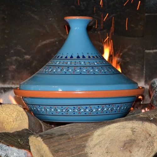 Tajine Marrakech Bleu - D 31 cm traditionnel