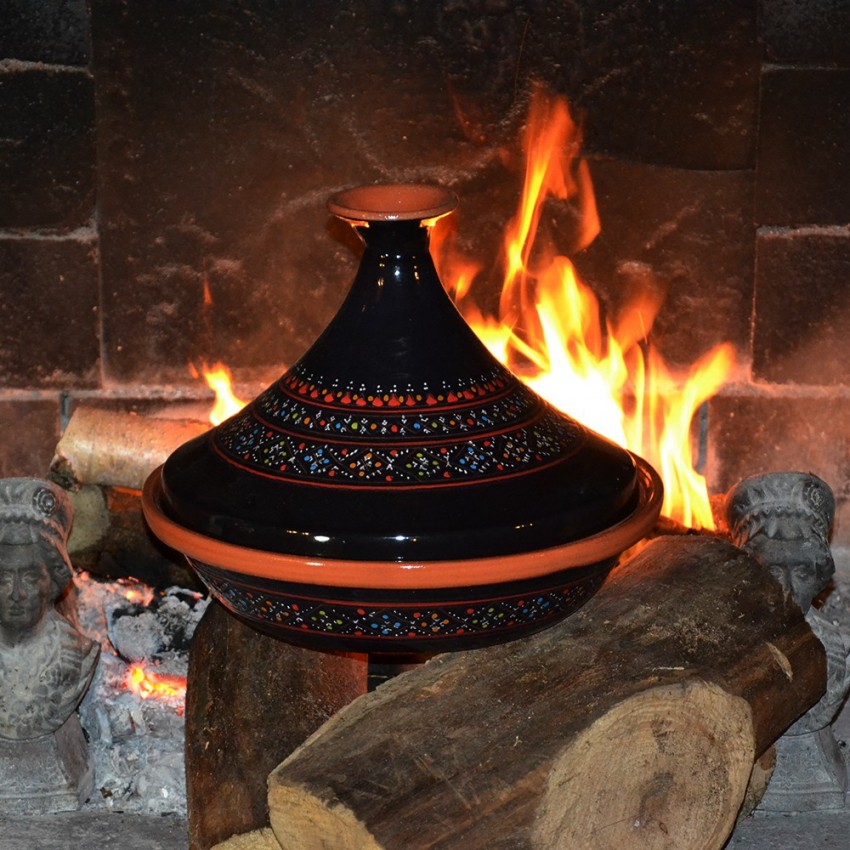 Tajine Marrakech Noir - D 31 cm traditionnel