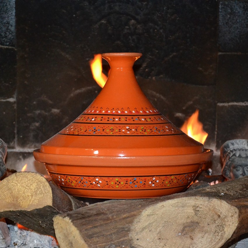 Tajine Marrakech Orange - D 31 cm traditionnel