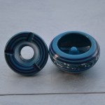 Cendrier petit modèle anti fumée Tatoué bleu - D 10 cm