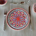 Assiette plate Bakir rouge - Diam 24 cm